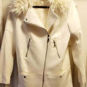 H&M Ivory Winter Coat Size 8